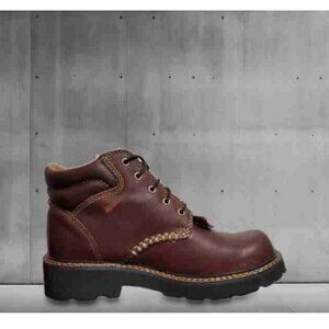 Womens Lace Up Copper Work Boots